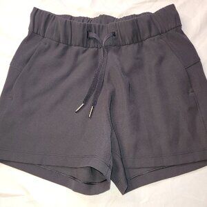 Lululemon high rise black running shorts, size 2